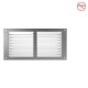 AIR VENTILATION GRILLE COVER WITH INSECTS NET 10x20cm / ALUM